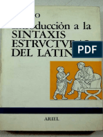 Lisardo Rubio Introduccion a La Sintaxis Estructural Del Latin