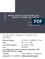 Desain Ventilasi Alami Ruang Staf Teknik Pt