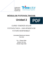 Curso "Energía Solar Fotovoltaica - Una Apuesta de Futuro Sostenible". Módulos Fotovoltaicos