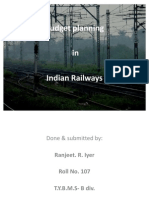 Budget Planning in Indian Railways