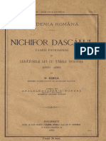 Nicolae Iorga - Nichifor Dascălul Exarh Patriarhal Și Legăturile Lui Cu Ţările Noastre - (1580-1599)