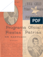 Programa oficial celebraciones Centenario (1910)