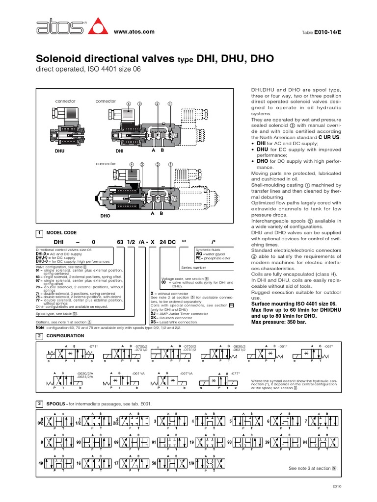 Solenoid Directional Valves | PDF | Direct Current | Electrical Connector