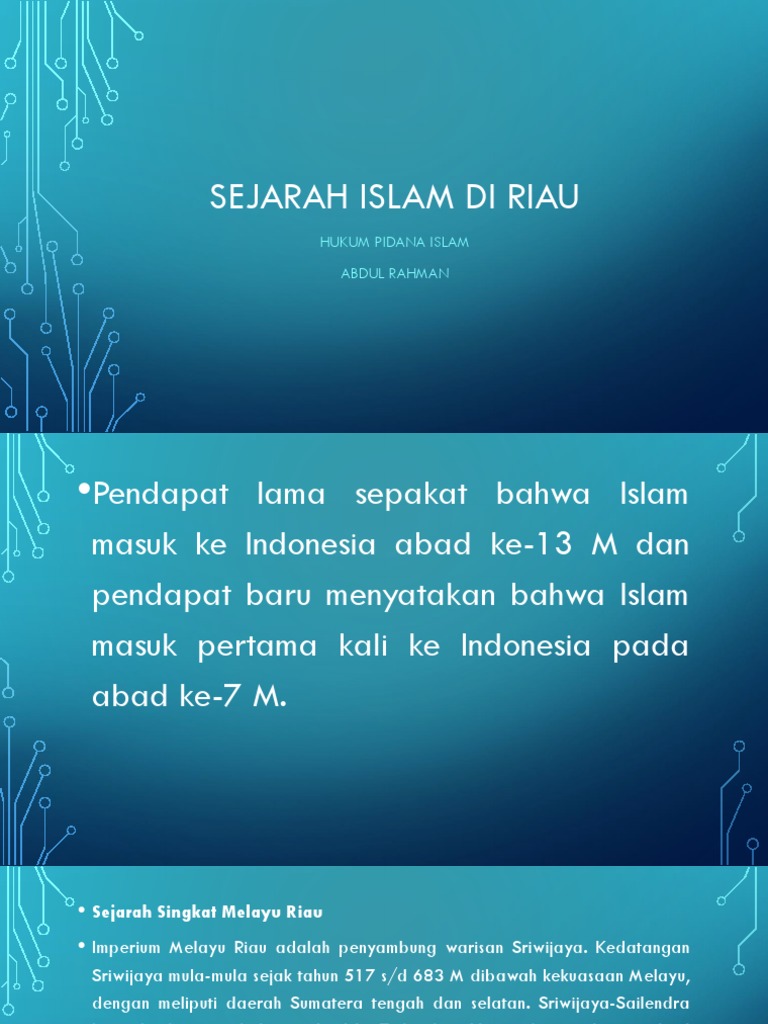Sejarah Masuknya Islam ke Riau | PDF | Sejarah