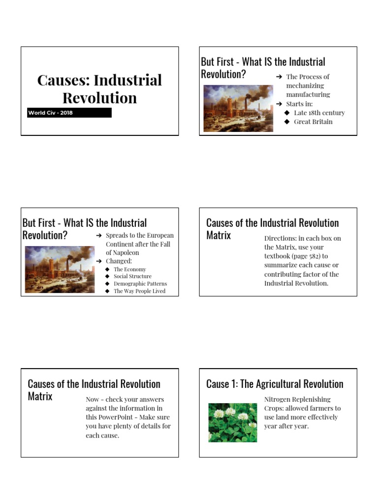 causes industrial revolution Industrial Revolution Enclosure