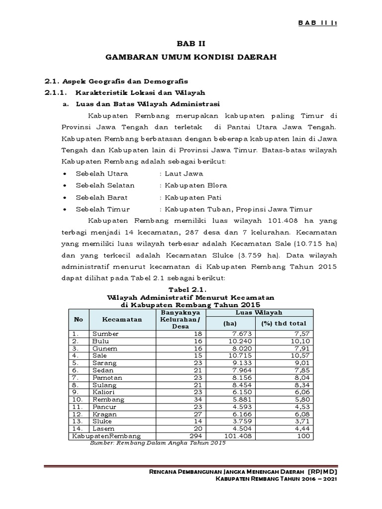02 Bab Ii Analisis Kondisi Daerah Kab Rembang