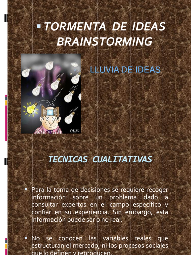 LLUVIA DE IDEAS.ppt Lluvia de ideas Toma de decisiones