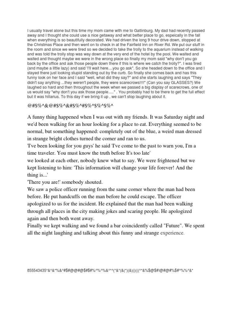 Funny Thing | PDF | Walt Disney Parks And Resorts | Leisure