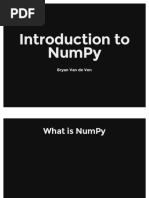 Introduction To Numpy