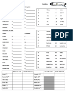 Days Months Ordinal Number Worksheet