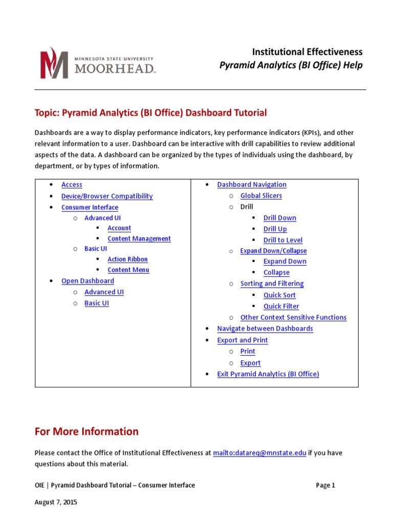 Pyramid Dashboard Consumer Guide | PDF | Portable Document Format ...
