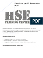 Kumpulan Perundang-Undangan K3 (Keselamatan Dan Kesehatan Kerja) - HSE TRAINING CENTER