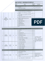 Program Schedule: Homt F""Ront Office