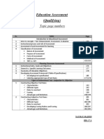 Education Assessment (Qualifying) : Topic Page Numbers