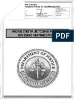 DOJ Work Instruction Manual On Case Management