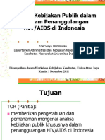 Analisis Kebijakan Publik Dalam Program Penanggulangan HIV AIDS Di Indonesia