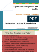 Operations Management and Quality: Instructor Lecture Powerpoints