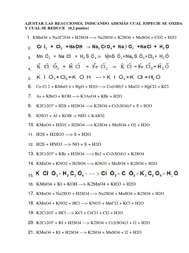 Kmno4 Ki Koh K2mno4 Kio3 H2o