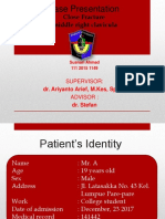 Case Presentation: Close Fracture Middle Right Clavicula