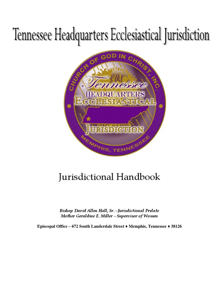 COGIC Tennessee Women's Department Handbook PDF Chairman Tennessee