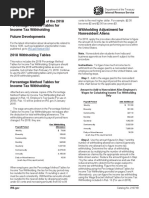 Tables for income tax withholding 