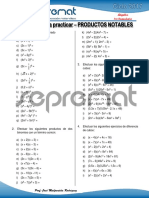 Ejercicios para Practicar - Algebra - 1ro Sec