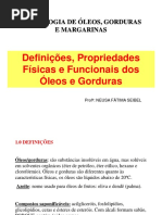 Definições, Propriedades Físicas e Funcionais
