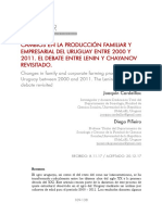 Cambios en La Producción Familiar y Empresarial Del URUGUAY Entre 2000 y 2011