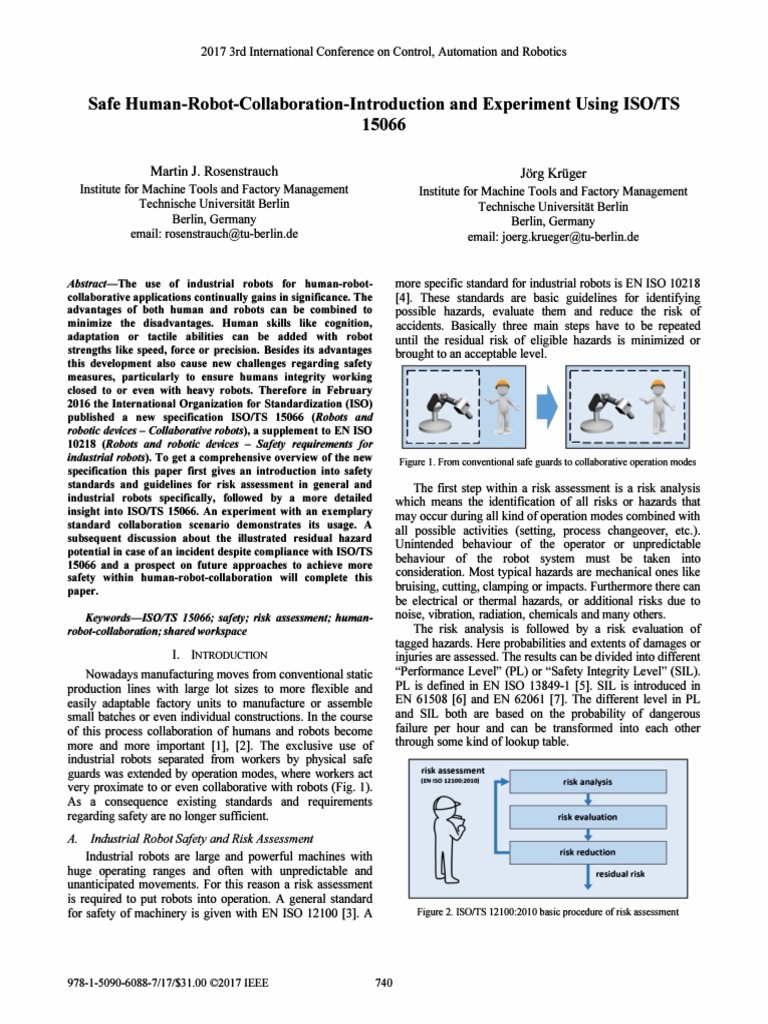 Safe Human-Robot-Collaboration-Introduction and Experiment Using ISO/TS ...