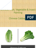 Chinese Fruit, Vegetable & Insect Painting Chinese Cabbage