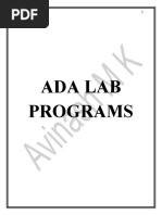 Ada Lab Programs