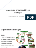 5 Niveles de Organizacion en Biologia PDF