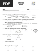 Third Periodical Test Mathematics 