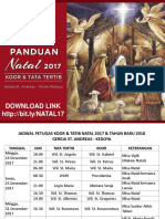 Jadwal Petugas Koor & Tatib Misa Natal Gereja St. Andreas