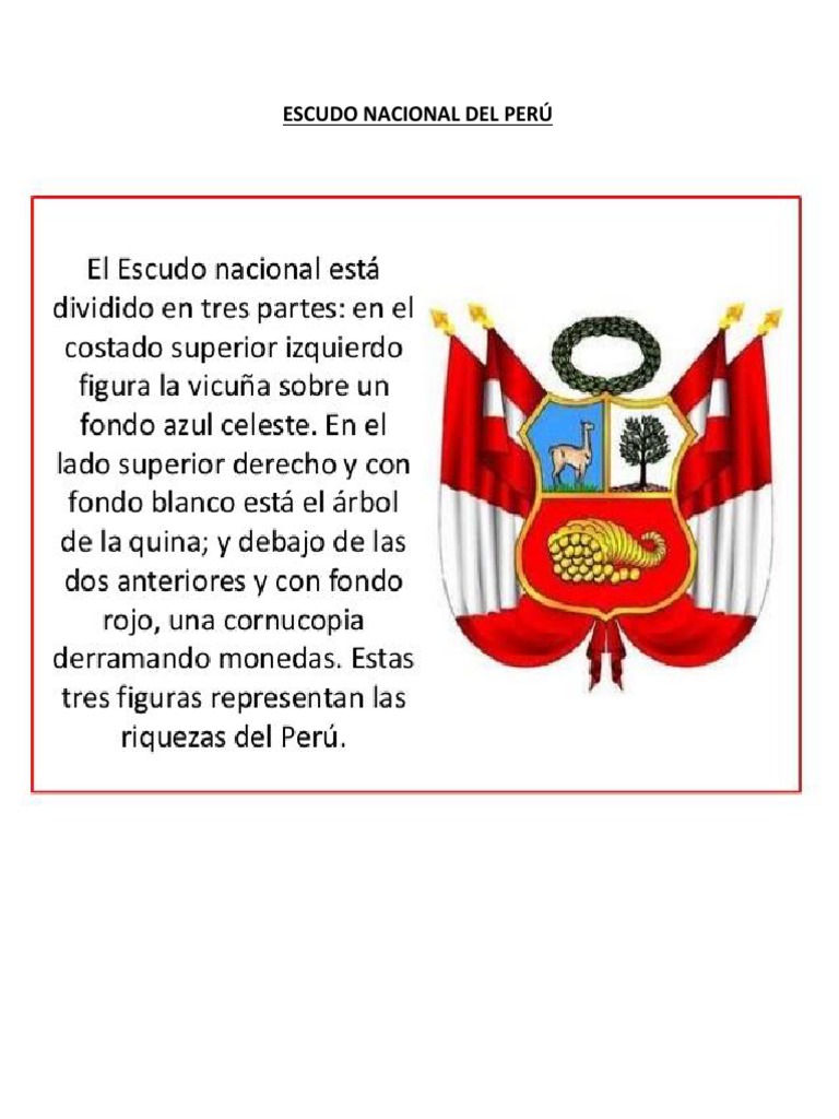 Historia del Escudo Nacional del Perú | PDF
