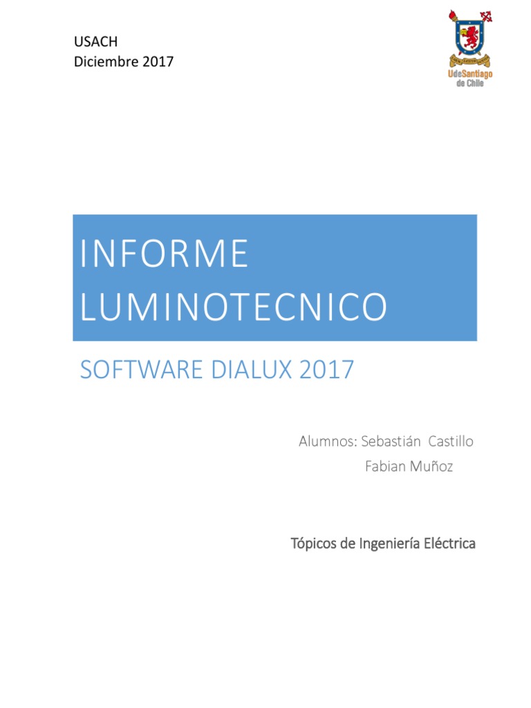 Informe Dialux | PDF | Software | Encendiendo
