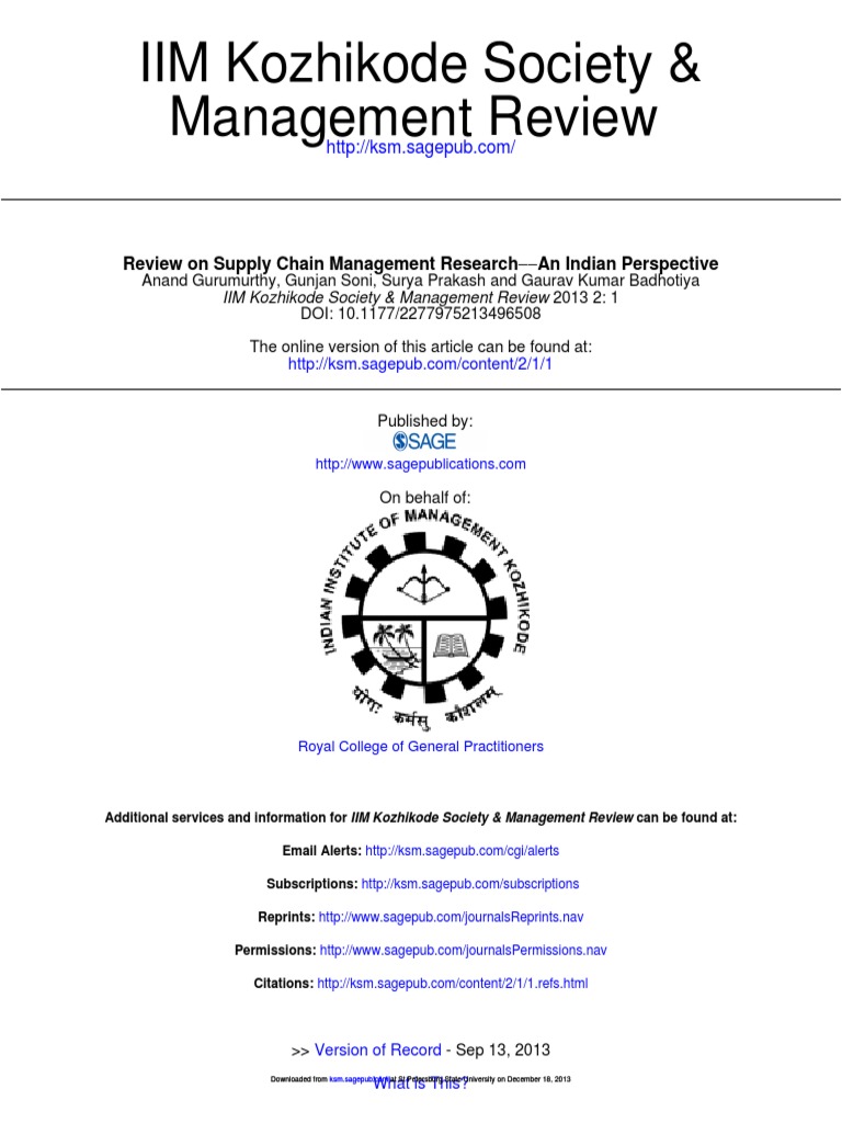 Supply chain management articles pdf image