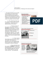 Presentation 1 - Reconstruction - A Challenge To The American System