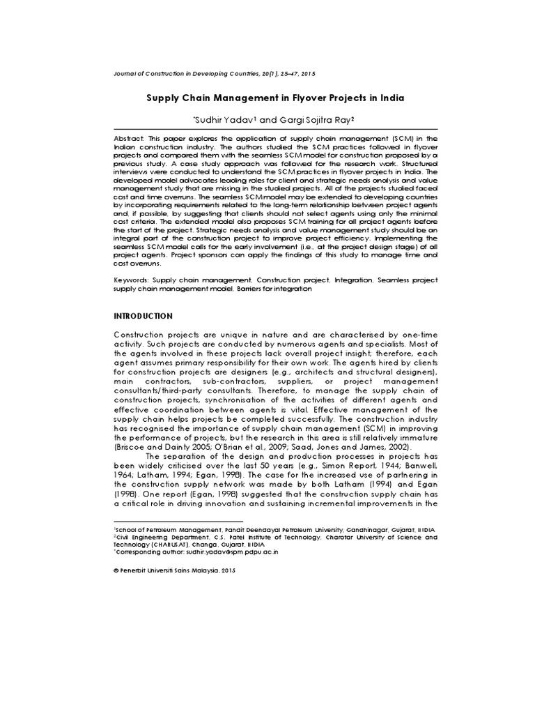 research paper topics in supply chain management