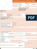 BOB Advance Remittance Imports Application Form PDF