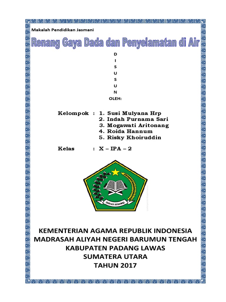 Makalah Singkat Renang Gaya Dada Contoh Surat