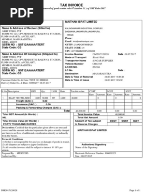 Tax invoice