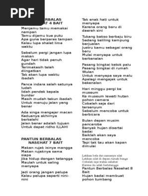 Pantun Berbalas Nasehat 4 Bait