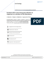 Eurasian Otter Lutra Lutra Prey Selection in Response to a Variation of Fish Abundance