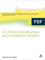 A Critical Introduction To Translation Studies - Jean Boase-Beier PDF