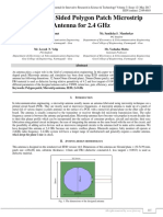 Design of 12 Sided Polygon Patch Microstrip Antenna For 2.4 GHZ