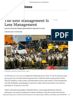 The Best Management Is Less Management