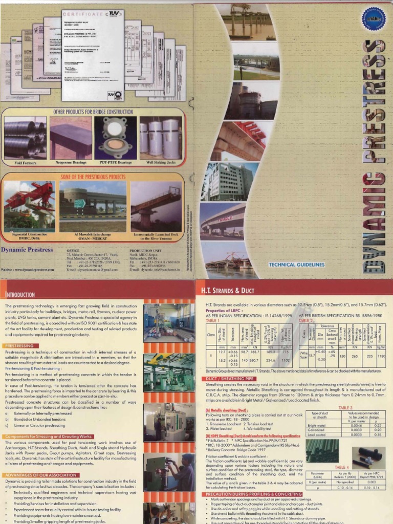 Dynamic Prestressing Systems Overview | PDF | Prestressed Concrete ...