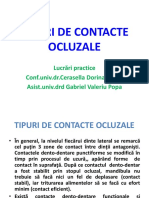 Tipuri de Contacte Ocluzale