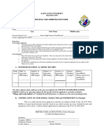Principal's Recommendation Form